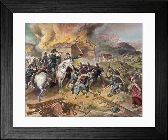 Framed Print : On the March to the Sea by Felix Octavius Carr Darley Framed Print : On the March to the Sea by Felix Octavius Carr Darley