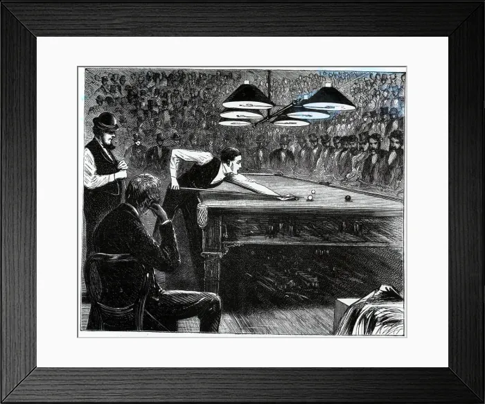 Framed Print : Illustration Of Championship Billiards Framed Print : Illustration Of Championship Billiards