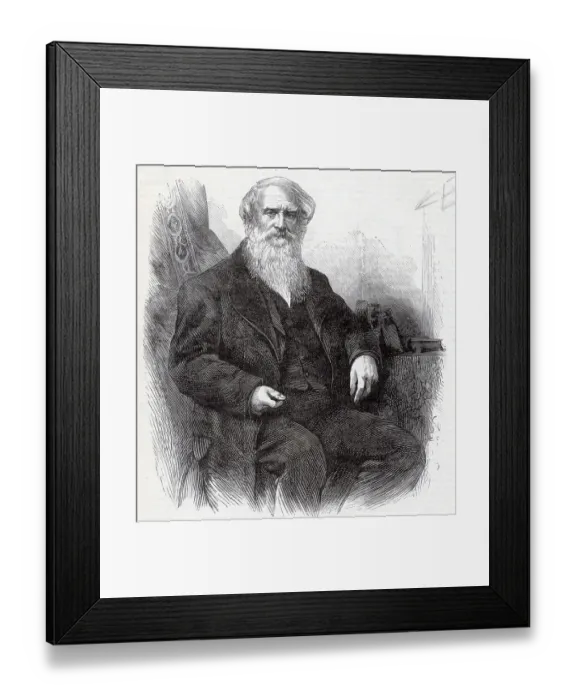 Framed Print : Illustration of Samuel Morse Seated
