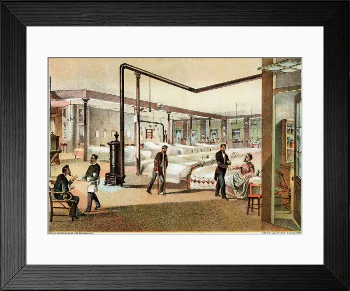 Framed Print : Interior View Of Civil War Hospital Framed Print : Interior View Of Civil War Hospital