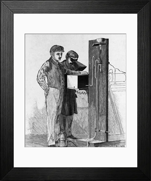 Framed Print : Woodcut Of Thomas Edison'S X-Ray Framed Print : Woodcut Of Thomas Edison'S X-Ray