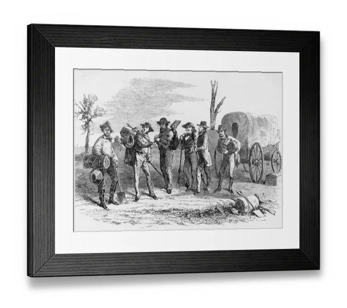 Framed Print : Men W / Prospecting & Mtn. Climbing Gear Framed Print : Men W / Prospecting & Mtn. Climbing Gear