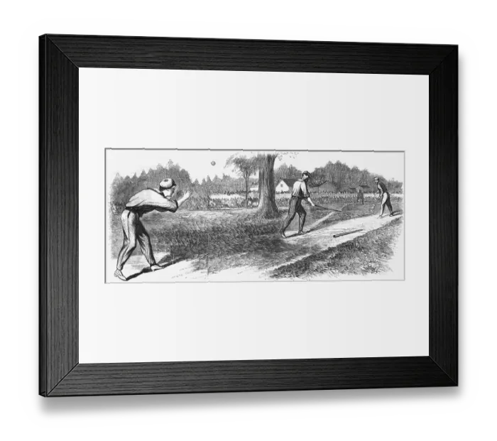 Framed Print : Illustration of a Baseball Game Between the Atlantic Club of Brooklyn and the Mutual Club of New York Framed Print : Illustration of a Baseball Game Between the Atlantic Club of Brooklyn and the Mutual Club of New York