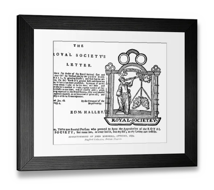 Framed Print : Official Optician Sign; Engraving Framed Print : Official Optician Sign; Engraving