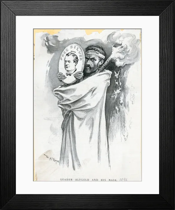 Framed Print : Lord Altgeld Holding Large Coin Framed Print : Lord Altgeld Holding Large Coin
