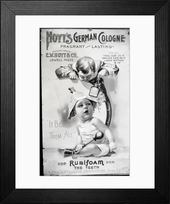 Framed Print : Illustrated Late 19Th Century Poster Ad