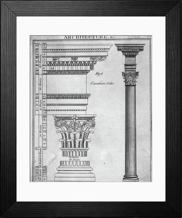 Framed Print : Architeccture Of Corinthian Column Framed Print : Architeccture Of Corinthian Column