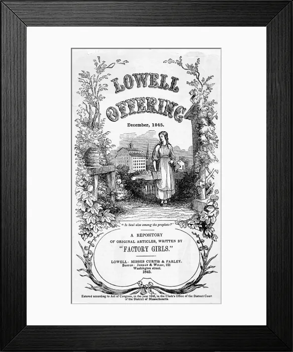 Framed Print : Lowell Offering Title Page Framed Print : Lowell Offering Title Page