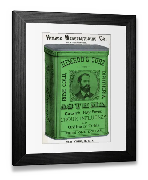 Framed Print : Advertisement For Himrod's Medical Cure Framed Print : Advertisement For Himrod's Medical Cure