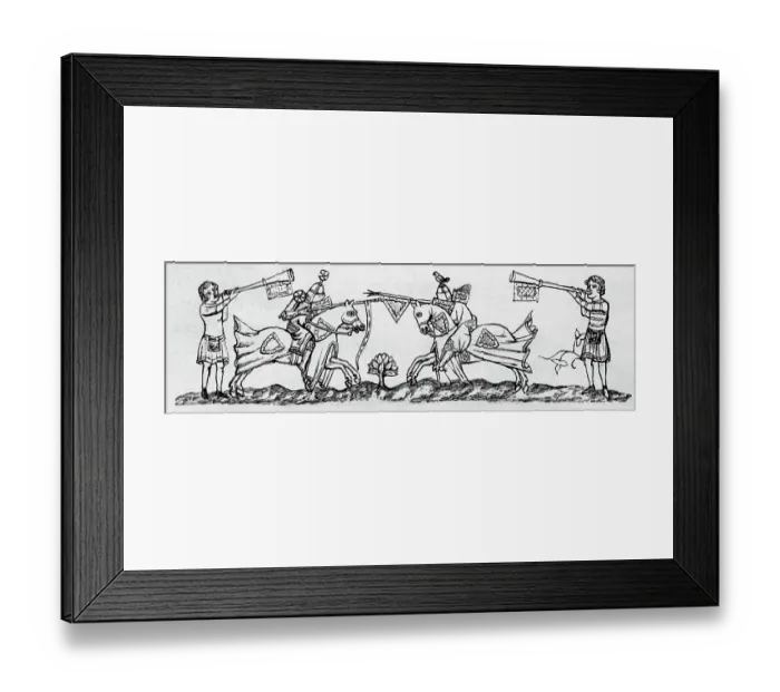 Framed Print : Two Heralds Announcing Jousting Contest Framed Print : Two Heralds Announcing Jousting Contest