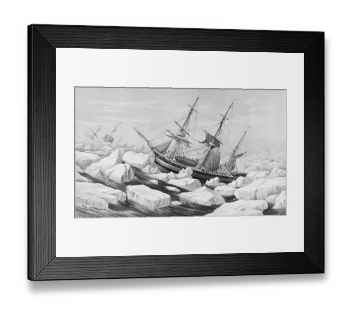 Framed Print : Sir James Clark Ross Antarctic Expedition Framed Print : Sir James Clark Ross Antarctic Expedition