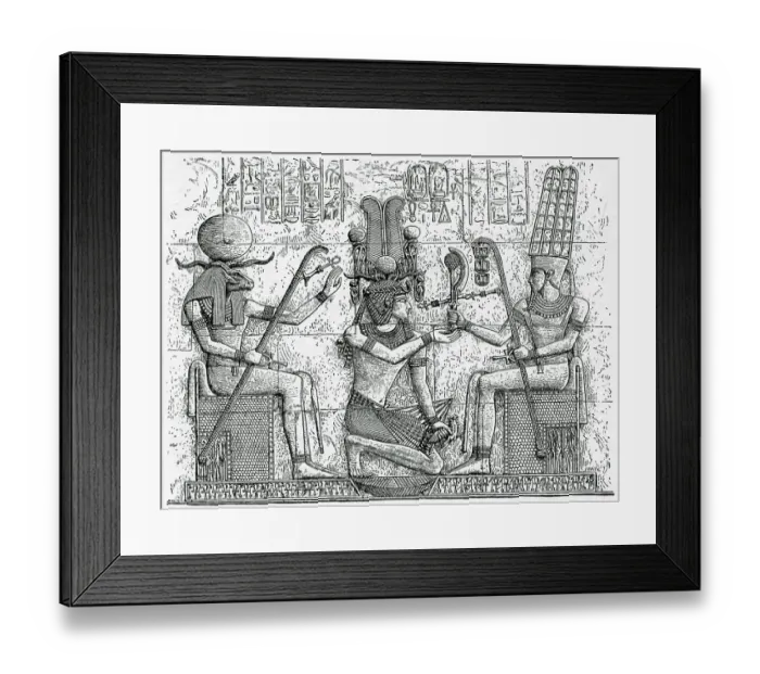 Framed Print : Illustration Of Egyptian Gods Framed Print : Illustration Of Egyptian Gods