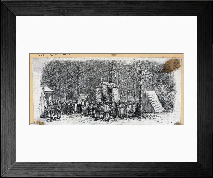 Framed Print : Thanksgiving Mass At Yellow Fever Camp Framed Print : Thanksgiving Mass At Yellow Fever Camp