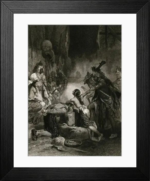 Framed Print : Pocahontas Saving Captain John Smith Framed Print : Pocahontas Saving Captain John Smith