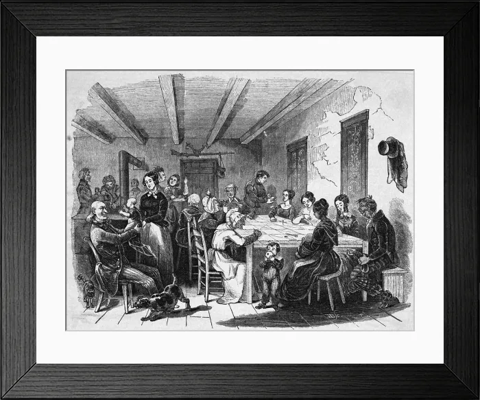 Framed Print : A Quilting Pary In The 19Th Century Framed Print : A Quilting Pary In The 19Th Century