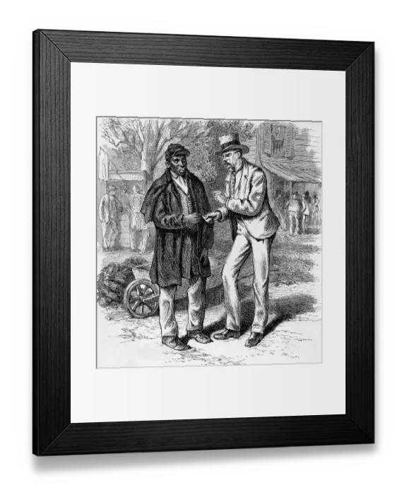 Framed Print : Readjuster Party Canvassing For Votes Framed Print : Readjuster Party Canvassing For Votes