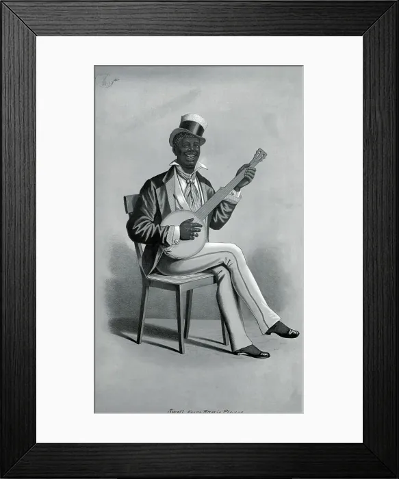 Framed Print : Banjo Player In Minstrel Show Framed Print : Banjo Player In Minstrel Show