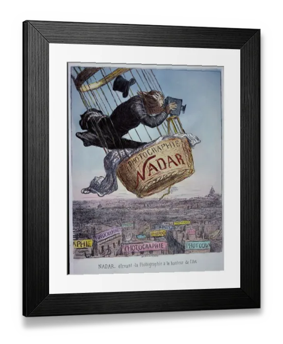 Framed Print : Nadar Elevating Photography to the Level of Art by Honore Daumier Framed Print : Nadar Elevating Photography to the Level of Art by Honore Daumier
