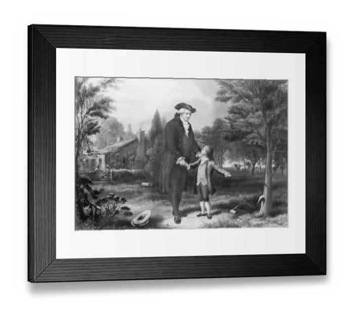Framed Print : George Washington Admits To Chopping Tree
