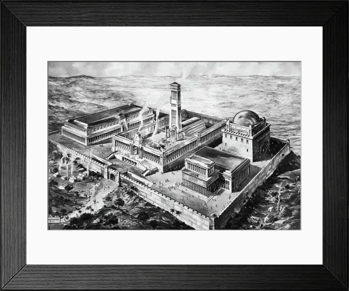 Framed Print : Illustration of King Solomon's Temple Framed Print : Illustration of King Solomon's Temple