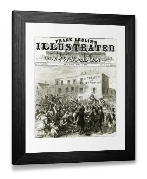 Framed Print : St. Patrick's Day Riot Illustration Framed Print : St. Patrick's Day Riot Illustration