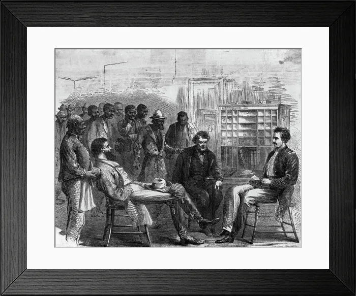Framed Print : Illustration of Freedmen's Bureau Framed Print : Illustration of Freedmen's Bureau