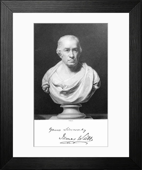 Framed Print : Illus.; Bust Of James Watt Framed Print : Illus.; Bust Of James Watt