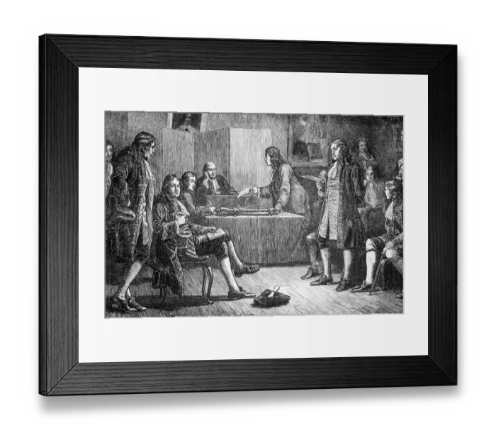 Framed Print : Isaac Newton Presiding At Royal Society Framed Print : Isaac Newton Presiding At Royal Society