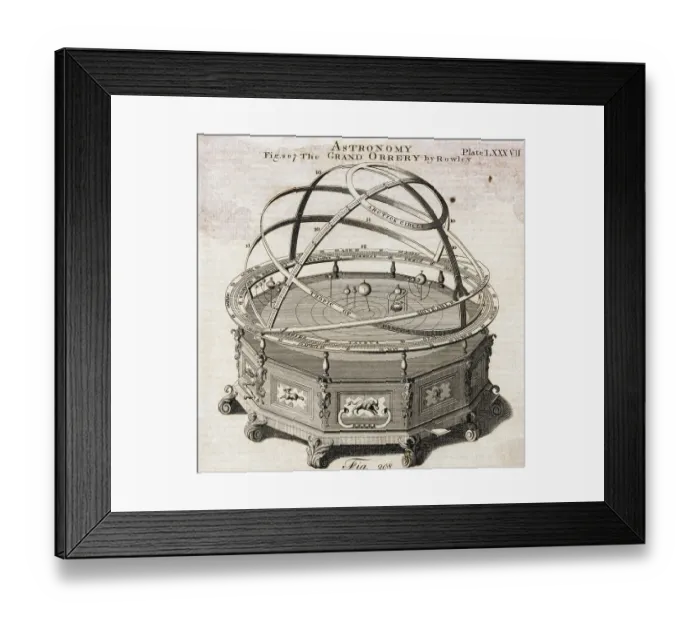 Framed Print : The Grand Orrery by Rowley Engraving Framed Print : The Grand Orrery by Rowley Engraving