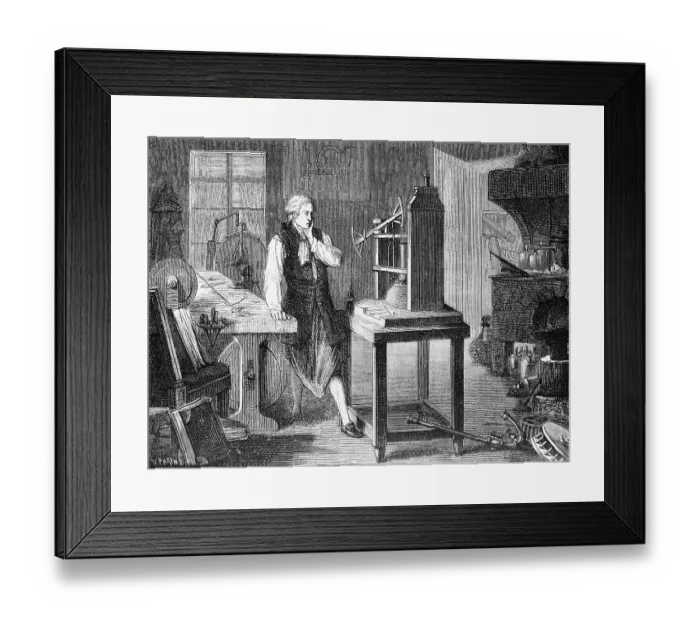 Framed Print : Print Depicting James Watt Studying Improvements to the Newcomen Steam Engine Framed Print : Print Depicting James Watt Studying Improvements to the Newcomen Steam Engine