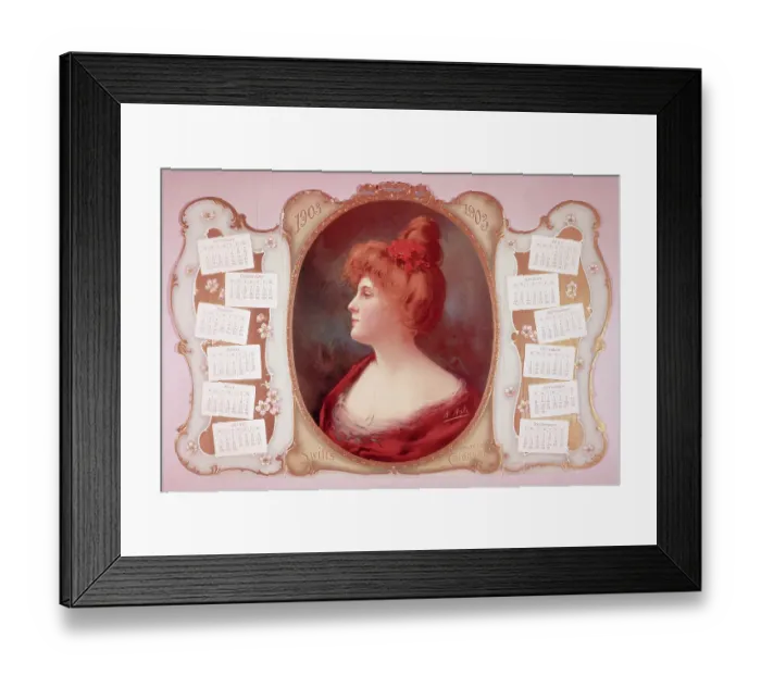 Framed Print : Swift Premium Calendar W / Woman; 1903 Framed Print : Swift Premium Calendar W / Woman; 1903