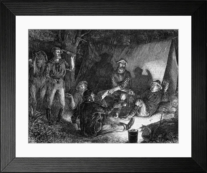 Framed Print : Miners Celebrating Christmas Framed Print : Miners Celebrating Christmas