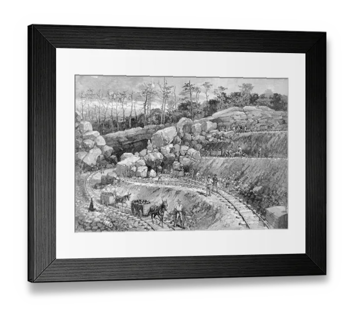 Framed Print : Mining On A Surface Cut In Al; Illus Framed Print : Mining On A Surface Cut In Al; Illus