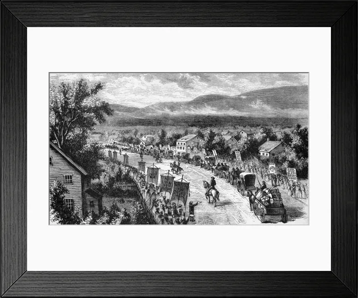 Framed Print : Brigham Young On His Travels Convoy Illu Framed Print : Brigham Young On His Travels Convoy Illu