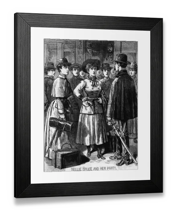 Framed Print : Nellie Bruce And Her Party (Illus.) Framed Print : Nellie Bruce And Her Party (Illus.)