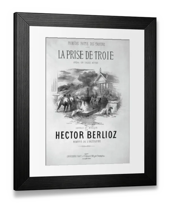 Framed Print : Title Page of Berlioz Opera Score Framed Print : Title Page of Berlioz Opera Score