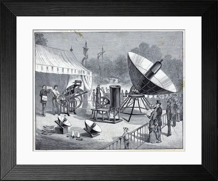 Framed Print : Woodcut Of Solar Powered Printing Press Framed Print : Woodcut Of Solar Powered Printing Press