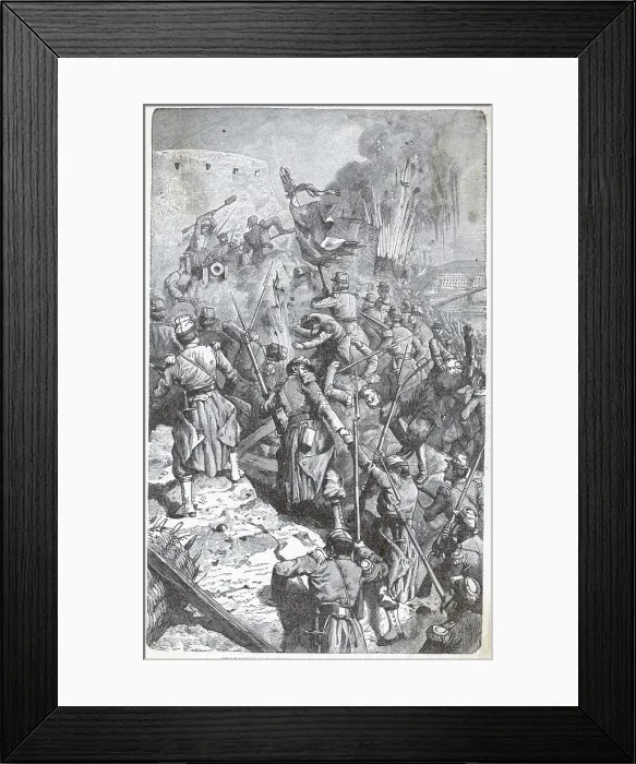 Framed Print : Storming Of Malakhoff Illustraton Framed Print : Storming Of Malakhoff Illustraton