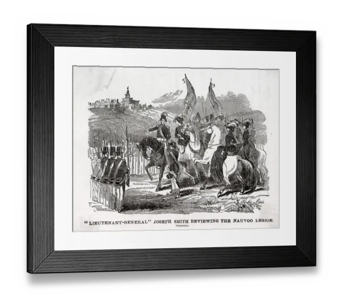 Framed Print : Joseph Smith Reviewing Soldiers (Illus.) Framed Print : Joseph Smith Reviewing Soldiers (Illus.)