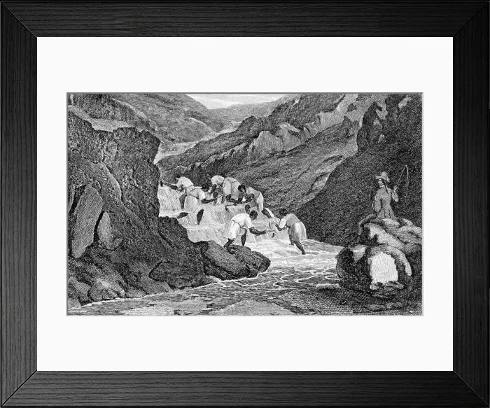 Framed Print : Manner Of Washing Gold In The Mountains Framed Print : Manner Of Washing Gold In The Mountains