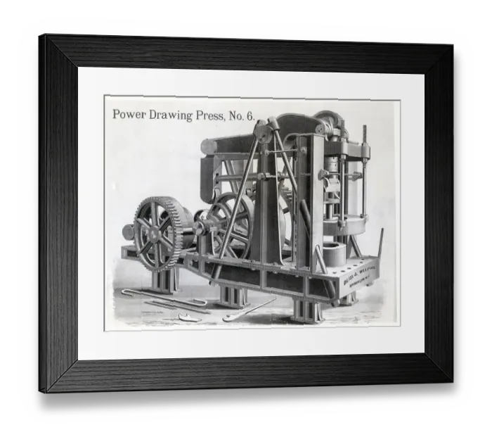 Framed Print : Illus. Of Power Drawing Press, No. 6 Framed Print : Illus. Of Power Drawing Press, No. 6