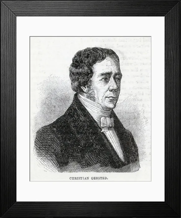 Framed Print : Illus; Physicist Christian Oersted Framed Print : Illus; Physicist Christian Oersted