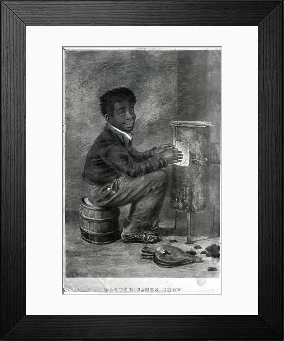 Framed Print : Boy Seated In Front Of Furnace Illustrat Framed Print : Boy Seated In Front Of Furnace Illustrat