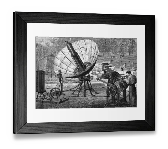 Framed Print : Illust.; Solar-Powered Printing Press Framed Print : Illust.; Solar-Powered Printing Press