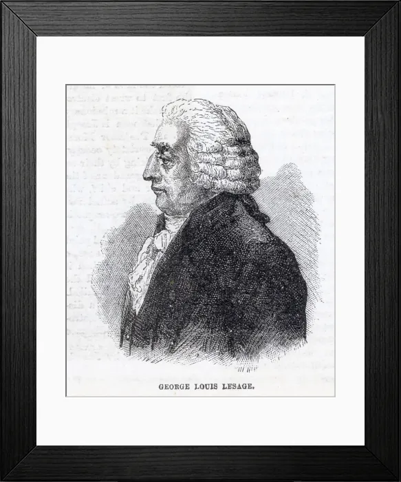 Framed Print : Illust.; George Louis Lesage, Inventor
