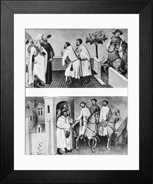 Framed Print : Polo Brothers Greet Kublai Khan; Illustr Framed Print : Polo Brothers Greet Kublai Khan; Illustr