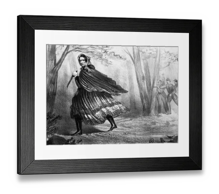 Framed Print : Illus.-Jefferson Davis Dressed As Woman Framed Print : Illus.-Jefferson Davis Dressed As Woman