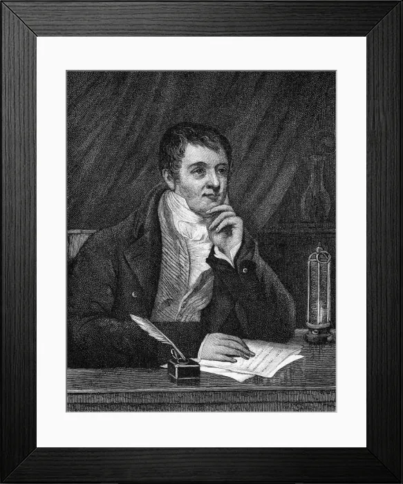 Framed Print : Sir Humphry Davy Seated Engraving Framed Print : Sir Humphry Davy Seated Engraving