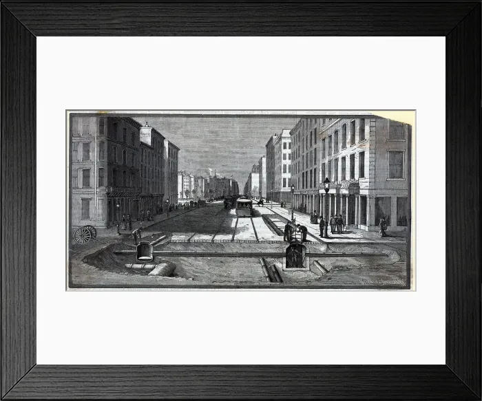 Framed Print : Construction In Subways Of Nyc Trolley Framed Print : Construction In Subways Of Nyc Trolley