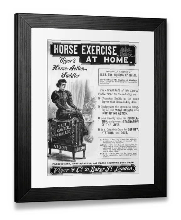 Framed Print : Advertisement For Horse; Home Excercise Framed Print : Advertisement For Horse; Home Excercise